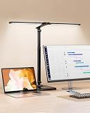 CHARYJOD LED Desk Lamp for Office Home, Height Adjustable Architect Desk Light with USB Adapter, Stepless Dimming Desk Lamp Light for Reading, Study, Workbench