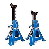 GAOLLY Car Jack Stands 2 Ton with Double Locking and Large Foot Base for Lifting Cars,SUVS,MPVS, Heavy Duty Steel, 4400 lb Capacity, 1 Pair, Blue