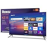 Roku Smart TV 2025 – 43-Inch Select Series, 4K HDR TV – RokuTV with Enhanced Voice Remote – Flat Screen LED Television with Wi-Fi for Streaming Live Local News, Sports, Family Entertainment