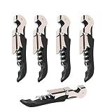 Kit-Home Professional Waiter Corkscrew Wine Openers Set (4 PCS),Upgraded with Heavy Duty Stainless Steel Hinges Wine Key for Restaurant Waiters, Sommelier, Bartenders
