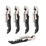 Kit-Home Professional Waiter Corkscrew Wine Openers Set (4 PCS),Upgraded with Heavy Duty Stainless Steel Hinges Wine Key for Restaurant Waiters, Sommelier, Bartenders