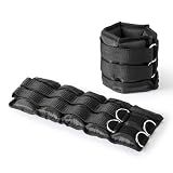 Amazon Basics Adjustable Ankle Weights for Resistance Training, 2.26 kg Set (1.13 kg Each), Black