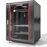 15U Wall Mount Server Rack Cabinet – 19" Network Rack Enclosure, 24" Deep Data Rack Cabinet with Fan, PDU & 2 Shelves for IT Equipment, Switches and Patch Panel