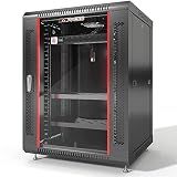15U Wall Mount Server Rack Cabinet – 19" Network Rack Enclosure, 24" Deep Data Rack Cabinet with Fan, PDU & 2 Shelves for IT Equipment, Switches and Patch Panel