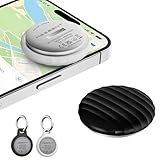 MSEBENT Tracker Tag - 2 Pack [Apple MFi Certified] Bluetooth Trackers Works with Apple Find My (iOS Only) - IP67 Waterproof Item Finders | Track Keys, Wallet, Luggage, Backpack