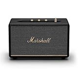 Marshall Acton III Bluetooth Home Speaker - Loud Stereo Sound with Bass and Treble Controls | Plug-in Powered | 3.5mm Aux Input - Black