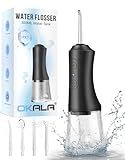 Water Dental Flosser - Portable Cordless Oral Irrigator 300ML, Rechargeable IPX7 Waterproof Irrigation Cleaner for Teeth Cleaning & Flossing, Travel & Home Use