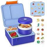 Beallets Bento Box for Kids, Lunch Box with Sticker for School