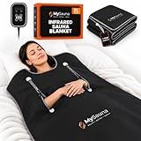 MySauna XL Infrared Sauna Blanket | Fits Him & Her | Fast Sweat, Sauna Bag Reaches 176°F | At-Home Sauna Blanket for Detox & Relaxation | Size 6.2 x 3 ft | Includes Carry Bag & Upgraded Control Panel