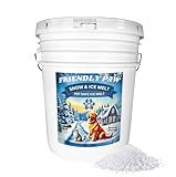 Friendly Paw Pet Friendly Ice Melt (45 LB Pail) - Our Driveway and Sidewalk Deicer Will Keep Your Pets and Children Safe in The Harshest of Conditions White