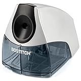 Bostitch Office Electric Pencil Sharpener for Classroom & Desk Use, Heavy-Duty Stall-Free Motor, High-Capacity Shavings Tray, Silver