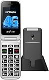 artfone G3 Pro Grey - 4G LTE Cell Phone for Seniors丨Unlcoked Flip Phone with SOS Button丨Loud Speaker丨Camera丨Charging Dock丨Talking Clock丨Speed Dial丨 Hands-free丨Large Buttons Dumb Phone丨Keypad Mobile