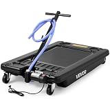 VEVOR Low Profile Oil Drain Pan, 17 Gal Capacity, Rolling Oil Drain Pan with 110V High-Flow Electric Pump, 7.2 ft Hose & T Folding Handle, Leak-proof & Corrosion-resistant, Fit for Trucks, ATVs, Black