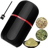 Herb Grinder Electric, Turimon Large Herbal/Coffee Grinders/Mill/Crusher for Spice and Herbs With Cleaning Brush - Black