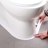 White Caulk Tape Self Adhesive Waterproof, Bathroom Peel & Stick Caulking Strip Floor Tile Wallpaper Toilet Tub Shower Wall Trim, DIY Project Renter Friendly Decor, Quick & Easy to Install in Minutes