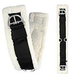 NVAAV Western Cinch Horse Girth 28" - Soft 25mm Thick Fleece Padding & Non-Slip Nylon Webbing with Stainless Steel Buckles - Comfortable, Durable, and Easy to Install for Western Saddles