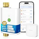 meross WiFi Water Timer for Garden Hose, Smart Hose Timer with Brass Inlet & Outet, WiFi Sprinkler Valve Work with Alexa & Google Assistant, Smart Rain Skip for Lawn, Garden & Yard