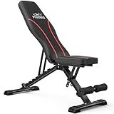 FLYBIRD WB2 Weight Bench, Utility Adjustable Weight Bench for Full Body Workout- Multi-Purpose Foldable Incline Bench (Black)
