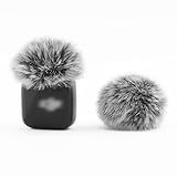 LEFXMOPHY Windscreen for DJI MIC MINI (2024) Wireless Microphone Furry Wind Muff Deadcat Cover (Not for Dji Mic 1 and 2), 2-Pack Grey