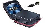 External Blu-ray Drive, Portable 3D BD-RE Player & DVD Writer for Laptop, Mac, Desktop PC, Windows 11/10 - Slim Optical Disc Reader with Blu-ray CD Burner Capabilities