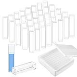 Fiwochic 100 PCS Polystyrene Cuvettes, 2.5-4.5 ml Disposable Spectrophotometer Plastic PS Cuvettes with 2 Clear Sides for Laboratory Spectrophotometers