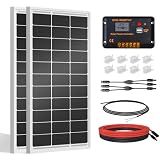 ECO-WORTHY 200 Watts 12 Volt/24 Volt Solar Panel Kit with High Efficiency Monocrystalline Solar Panel and 30A PWM Charge Controller for RV, Camper, Vehicle, Caravan and Other Off Grid Applications