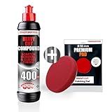 menzerna Scratch and Swirl Remover Kit I Car polishing Set with Menzerna Heavy Cut 400 and 3,5 Inch Polishing Pad I Deep Scratch Repair Kit for All Types of Vehicles