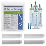 Advion Cockroach Gel Bait, 4 Tubes x 30-Grams, 4 Plunger and 4 Tips, German Roach Insect Pest Control, Indoor and Outdoor Use, Roach Killer Gel for American, German and Other Major Cockroach Species
