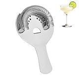 Sipoyen Hawthorne Strainer for Cocktails 2 Prong Bar Strainer with Removable Spring Stainless Steel Mixed Drink Strainer for Bartending