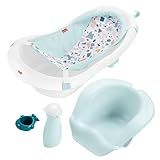 Fisher-Price™ Baby to Toddler Bath 4-in-1 Sling 'N Seat Tub with Removable Infant Support and 2 Toys, Pacific Pebble