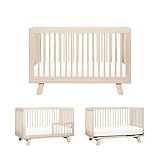 Babyletto Hudson 3-in-1 Convertible Baby Crib - GREENGUARD Gold Certified - Convertible Crib to Toddler Bed and Daybed - Baby Bed with 4 Adjustable Heights - Wooden Crib - Washed Natural