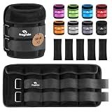 Adjustable Ankle Weights 1-20 LBS Pair with Removable Weight for Jogging, Gymnastics, Aerobics, Physical Therapy, Resistance Training|Each 2-10 lbs, Total 20LBS, Black