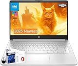 HP 2025 New Student Business Laptop, Intel N150 CPU(Beats N4120), 14 Inch LED Screen, 16GB RAM, 384GB Storage(128GB UFS+256GB MSD), Wi-Fi 6, Copilot AI, Office Pro Lifetime, Windows 11 Pro,w/Mouse