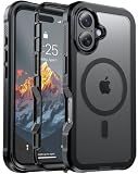 jaroco Magnetic for iPhone 16 Case Heavy Duty Protection Black