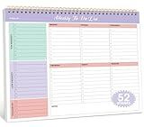 Taja Weekly To Do List Notepad with 52 Undated Sheets（8.5"×11"）- Weekly Desk Planner for Women & Man, Work and Home -1 Pack Violet Dream