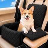 Dog Car Seat with Foldable Armrest for Small/Medium Dogs, Pet Travel Bed