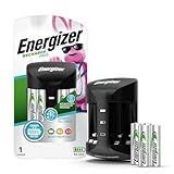 Energizer Recharge Pro Rechargeable AAA and AA Battery Charger With 4 NiMh Rechargeable AA Batteries, Provides a Full Charge in 3 Hours