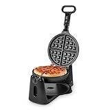 DASH Flip Belgian Waffle Maker – 1” Thick Waffle Mold, Nonstick Waffle Iron with Quick Heat-Up, Surface - Rotating Belgian Waffle Maker for Kids and Families, Just Add Batter (Black)