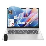 HP 17 Laptop, 17.3" FHD Display, 8GB DDR5 RAM, 512GB SSD, AMD Ryzen 5 Processor(Beats i7-1165G7, Up to 4.3GHz), Lifetime MS Office + Windows 11 Pro, Alpacatec Accessories, Silver, Video Editing Laptop