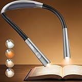 Gritin Book Light, Eye Caring 4-Color & 5-Brightness Neck Light Reading Light- Stepless Dimming,30-min Timer,80+ Hrs Runtime,Bendable Round Neck Design, Lightweight for Reading, Knitting, Repairing