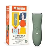 MERIDIAN The Trimmer Original - Body Hair Trimmer for Men, Electric Shaver for Pubic Hair, Chest, Legs & Bikini, Waterproof & Rechargeable, Sage