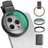 67mm CPL Filter for Phone/DSLR, HD Circular Polarizer Polarizing Filter with Universal Clip, Adapter Ring, Lens Attachment for iPhone 16 15 14 13 12 Samsung Galaxy Pixel and Other Smart Phones/Camera
