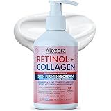 Alozera Firming Body Lotion, Retinol & Collagen Anti-Aging Body Moisturizer, Lightweight & Fast Absorbing Lotion for Crepey Skin, Improves Skin Elasticity, No Added Fragrance, 16.9 oz