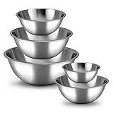 WHYSKO Meal Prep Stainless Steel Mixing Bowl (5-Piece Set) Home, Refrigerator, and Kitchen Food Storage Organizers | Ecofriendly, Heavy Duty, No Lids
