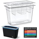 Homenote Sous Vide Container with Lid, 6 Quart Polycarbonate Water Bath Kit