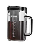 Maestri House Compact Cold Brew Coffee Maker, 41oz Iced Tea and Coffee Maker Brewer Space Saving Tritan Pitcher, 350 Mesh Filter, 100% Leak-Proof (Black)
