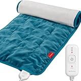Comfytemp Weighted Heating Pad for Back & Period Cramps, FSA Eligible, Birthday Gifts for Mom Dad Women Men, 2.2lb HSA Electric Heat Pad for Neck Shoulder Pain Relief, 2H Auto-Off Heated Pad, 12x24