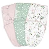 Baby Swaddle Sleep Sacks 3-Pack, Newborn Organic Cotton Swaddle Wraps with Adjustable Wings, Breathable Swaddling Blankets for 0–3 Months, Soft Infant Sleep Essentials