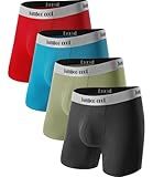 BAMBOO COOL Men's Ultra Breathable Underwear,No Riding Up Boxer Briefs with ComfortFlexible Waistband,Multipack