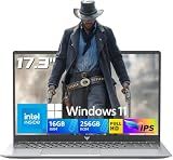 2026 Laptop with Intel-N95 Processor, 17.3 inch IPS FHD Screen Laptop Computer with Intel® UHD Graphics, 16GB RAM 256GB ROM Laptops Work Student Business Laptop, Type-C, HDMI, Webcam, 6000Mah Battery